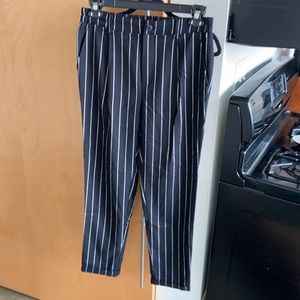 Black/White pinstripe pants
